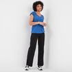 T-shirt col v poche poitrine Creeks bleu roi femme