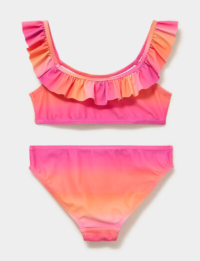 Maillot de bain 2 pi&egrave;ces orange fille