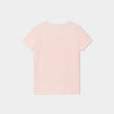 T-shirt manches courtes en coton rose clair fille