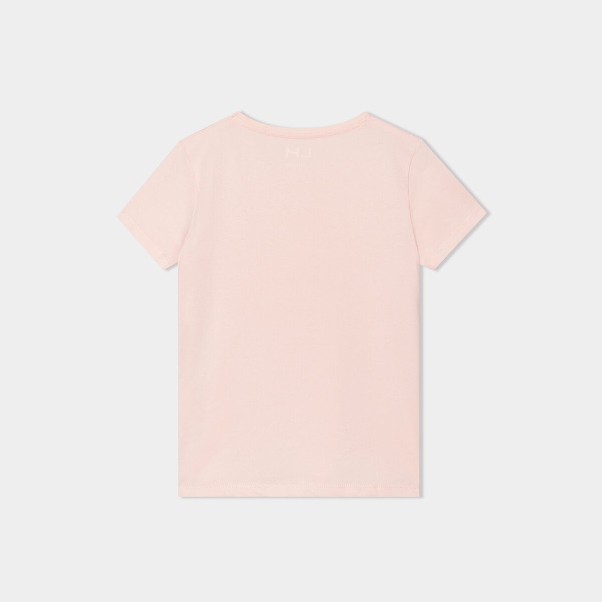 T-shirt manches courtes en coton rose clair fille