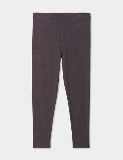 Legging avec taille &eacute;lastiqu&eacute;e gris fonc&eacute; femme grande taille