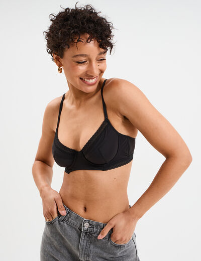 Soutien-gorge emboîtant noir femme
