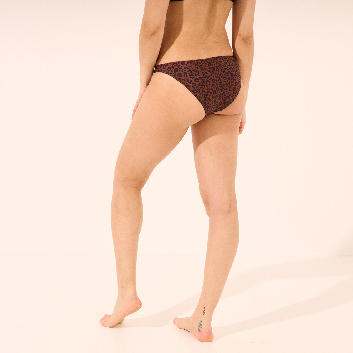 Bas de maillot de bain marron femme