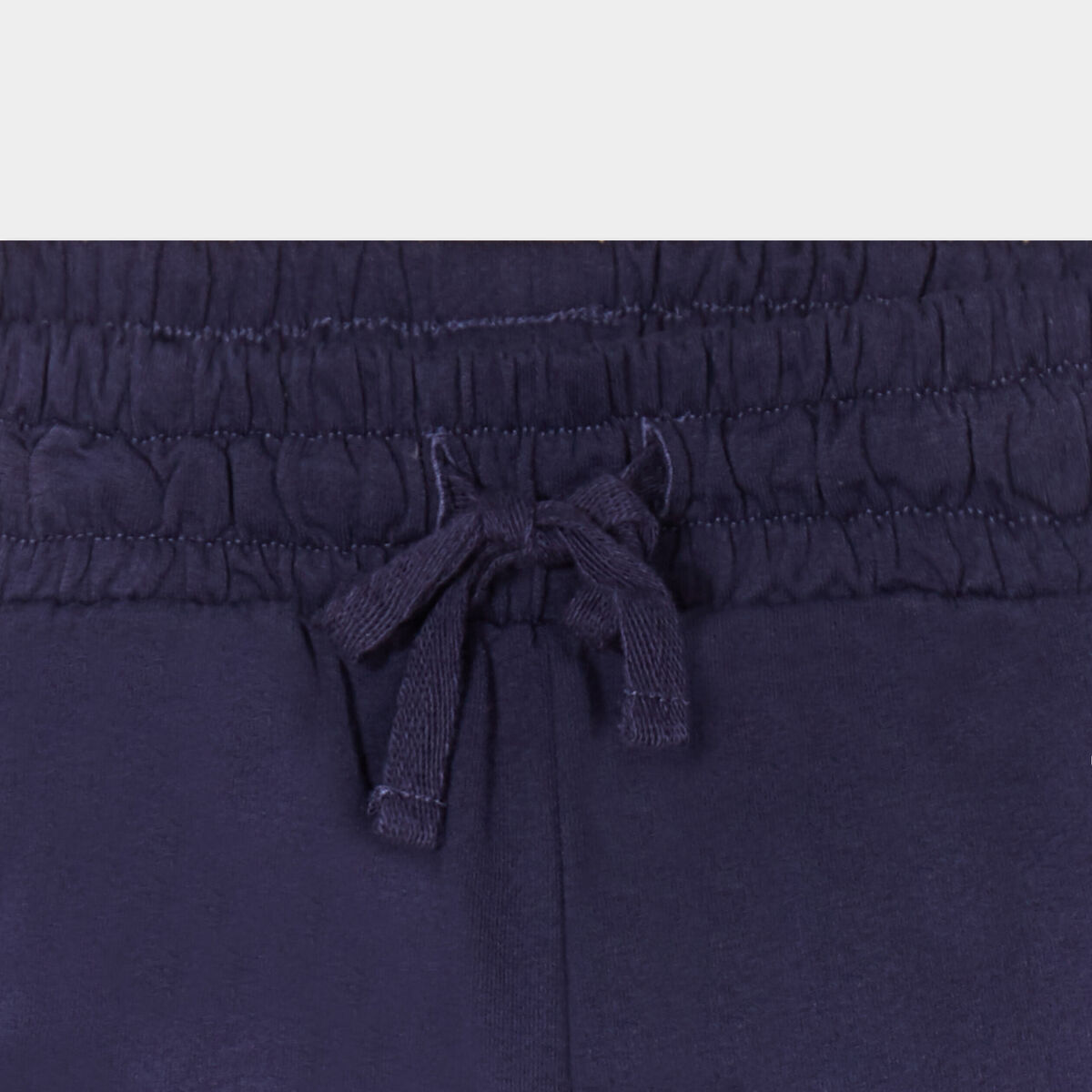 Short droit taille élastiquée bleu marine fille