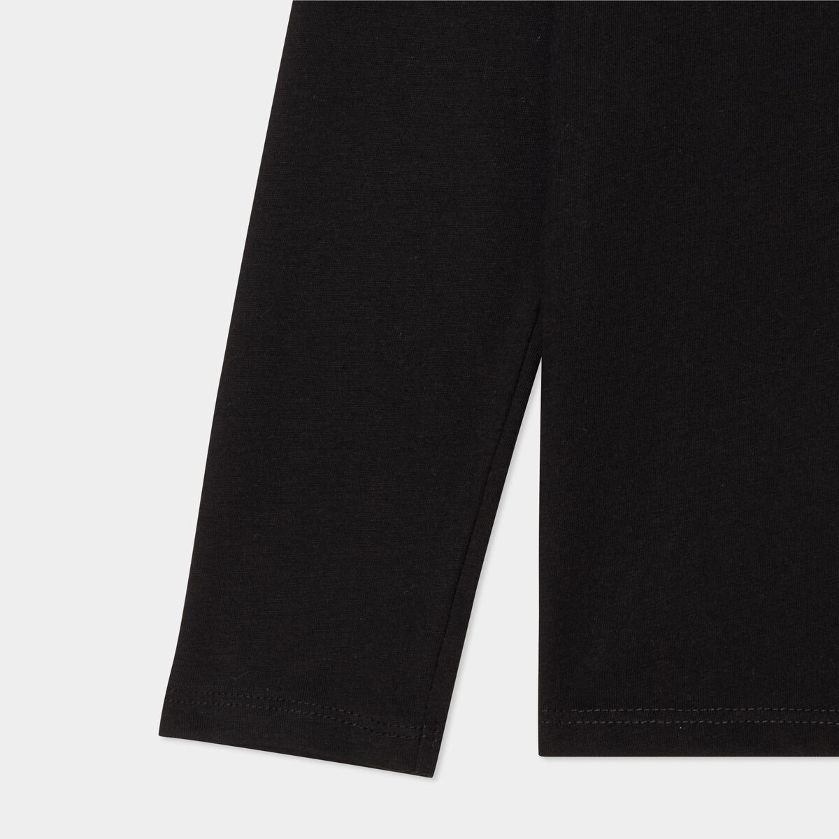 T-shirt manches longues noir gar&ccedil;on