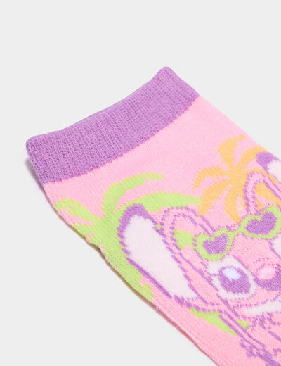 Lot 3 paires chaussettes Stitch rose fille