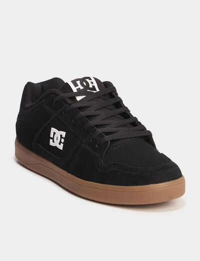 Baskets en cuir su&eacute;dine antid&eacute;rapantes camel homme
