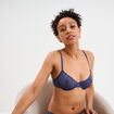 Soutien-gorge emboîtant dentelle bleu gris femme