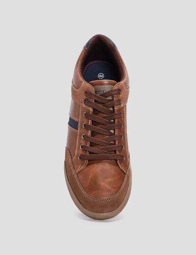 Sneakers semelles plates marron homme