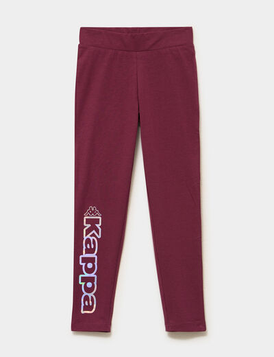 Legging taille &eacute;lastiqu&eacute;e Kappa bordeaux fille