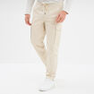 Pantalon cargo taille &eacute;lastiqu&eacute;e beige homme