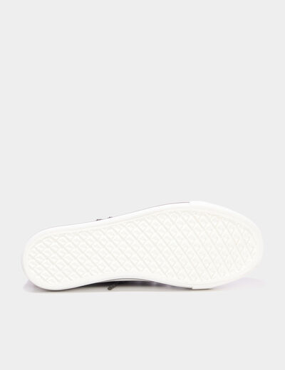 Tennis en toile &agrave; plateforme vert kaki femme