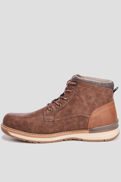 Bottines à lacets Trappeur marron homme