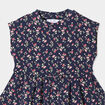 Robe patineuse manches courtes bleu marine bébé fille
