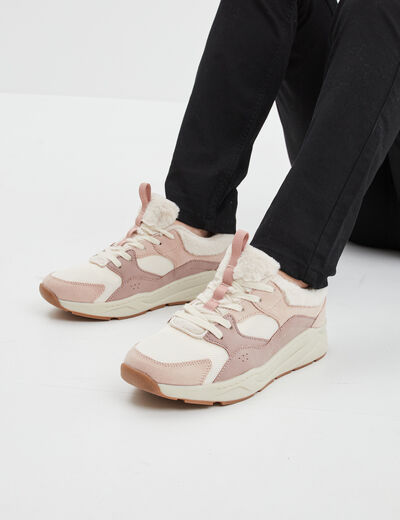 Baskets running fausse fourrure Creeks multicolore femme