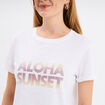 T-shirt manches courtes coton blanc femme