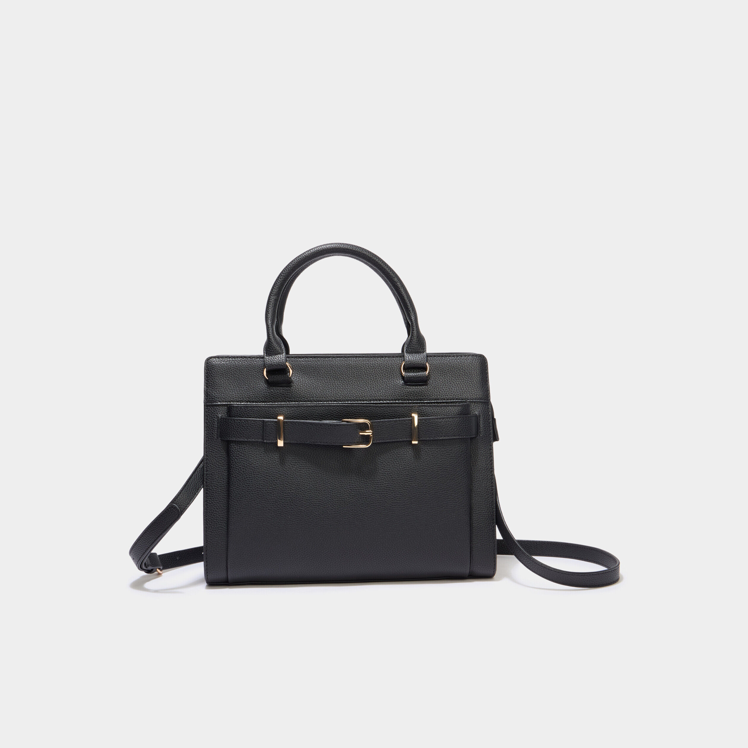 Sac à main avec boucle devant noir femme LH