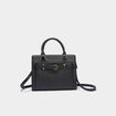 Sac &agrave; main avec boucle devant noir femme