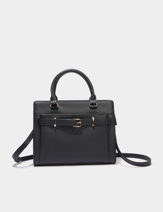 Sac &agrave; main avec boucle devant noir femme