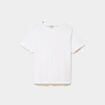 T-shirt col rond manches courtes coton blanc femme