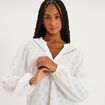 Blouse broderie anglaise manches longues blanc femme
