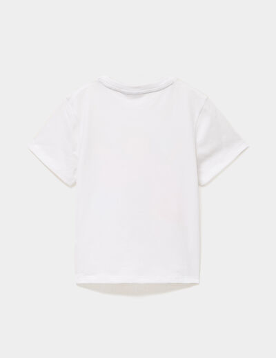 T-shirt manches courtes coton Peppa Pig blanc fille