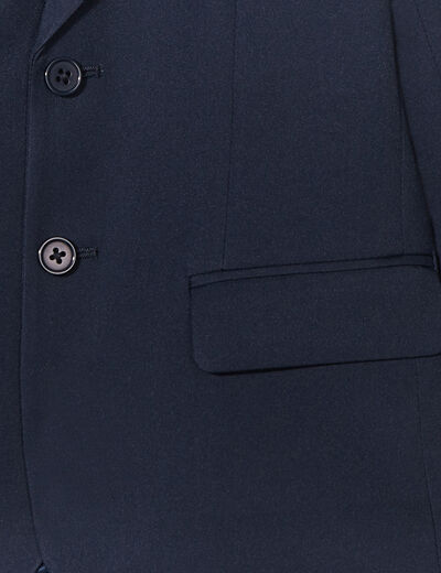 Veste blazer droite boutonnée bleu marine garçon