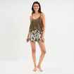 Ensemble pyjama short et débardeur ecru femme