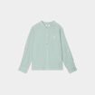 Chemise gaze coton manches retroussables vert kaki garçon