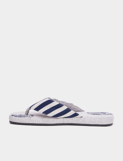 Chaussons tongs gris homme