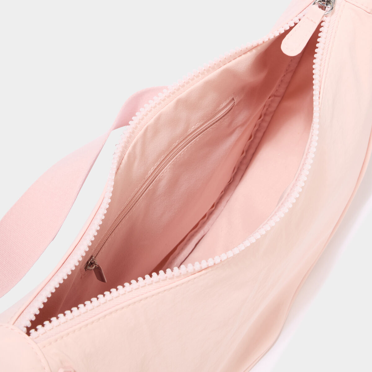 Sac banane en bandouli&egrave;re rose pastel femme