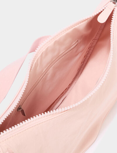 Sac banane en bandouli&egrave;re rose pastel femme
