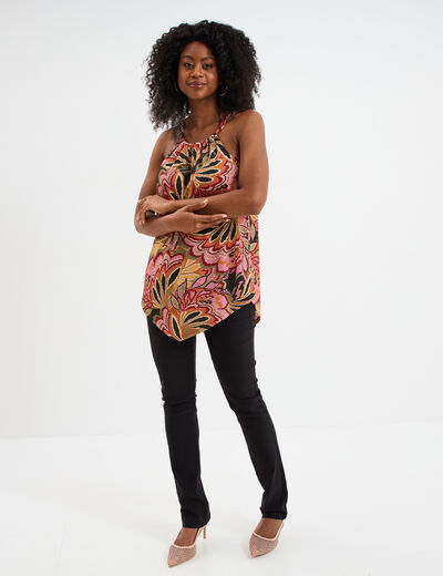 Débardeur encolure américaine multicolore femme