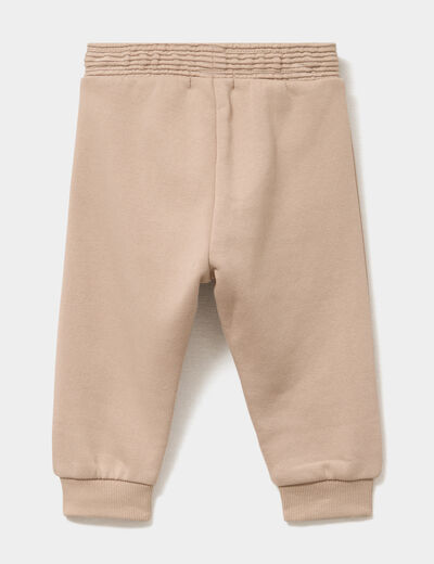 Pantalon de jogging molletonn&eacute; sable b&eacute;b&eacute; gar&ccedil;on