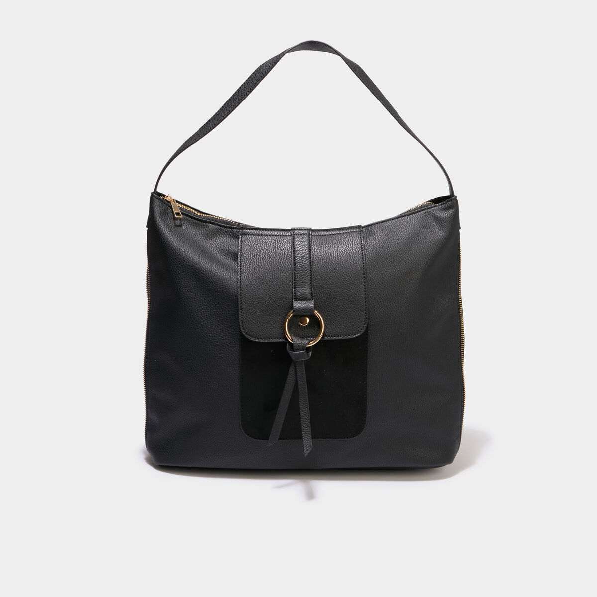 Sac &agrave; main port&eacute;-&eacute;paule noir femme