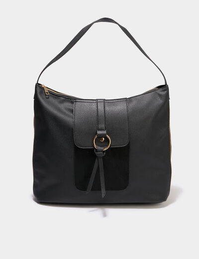 Sac &agrave; main port&eacute;-&eacute;paule noir femme