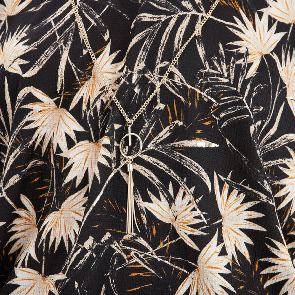 t shirt detail bijou manches courtes noir femme T-shirt détail bijou manches courtes noir femme