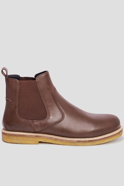 Bottines chelsea en cuir KickHorse marron homme