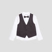 Ensemble 3 pièces chemise et veston blanc garçon