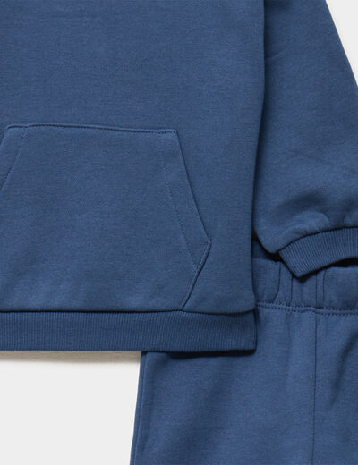 Ensemble de jogging molletonn&eacute; bleu marine b&eacute;b&eacute; gar&ccedil;on