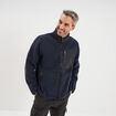 Veste effet sherpa zipp&eacute;e 3 poches bleu fonc&eacute; homme