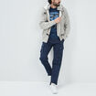 Gilet à capuche doublée polaire ivoire homme