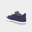 Tennis basses toile lacets bout renforc&eacute; bleu marine gar&ccedil;on