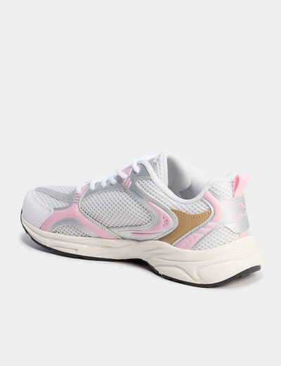 Baskets running à lacets multicolore fille