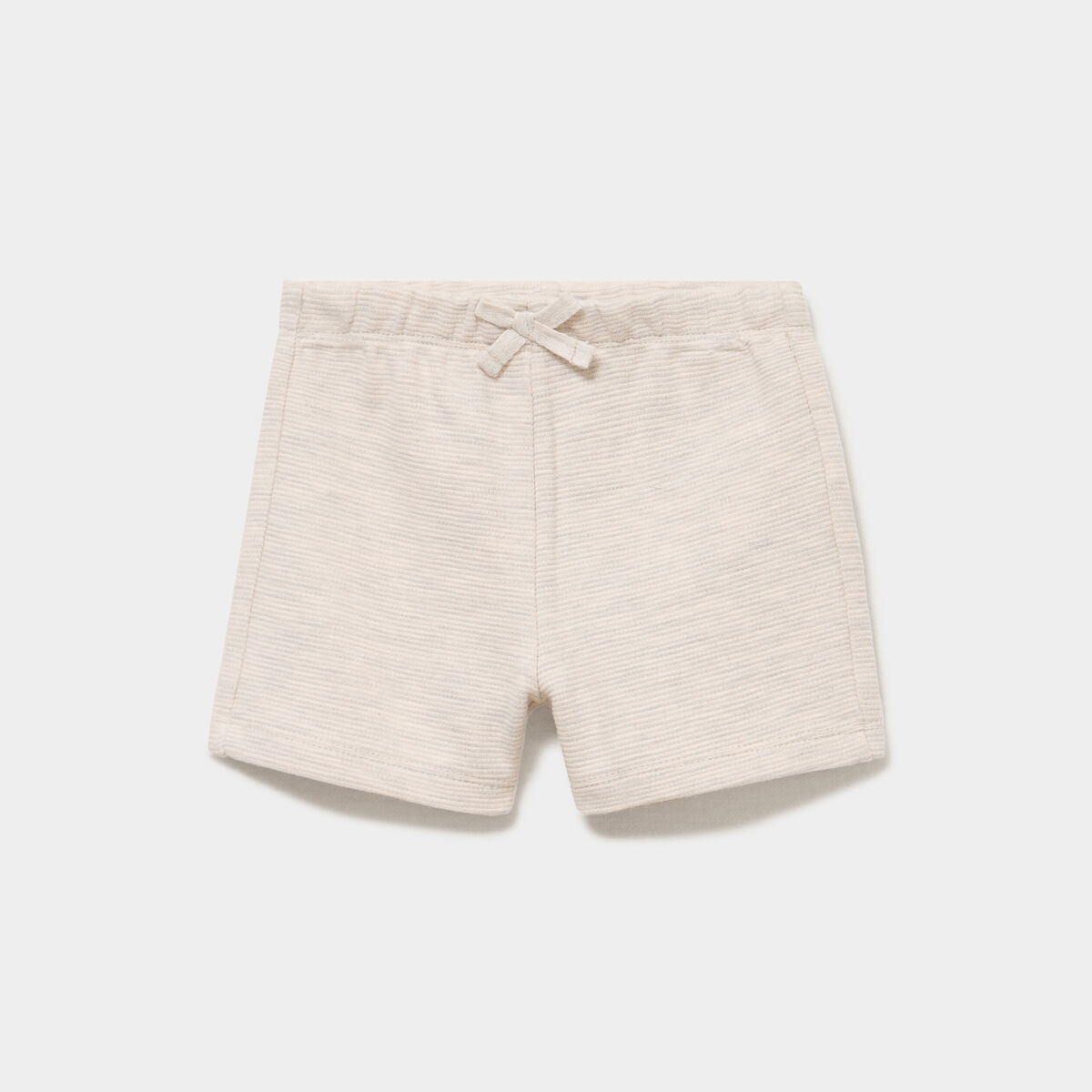 Short molletonn&eacute; coton beige b&eacute;b&eacute; gar&ccedil;on