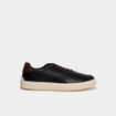 Baskets &agrave; lacets bi-mati&egrave;res noir homme