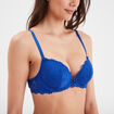 Soutien-gorge push up paddé dentelle bleu electrique femme