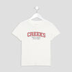 T-shirt manches courtes Creeks ivoire garçon