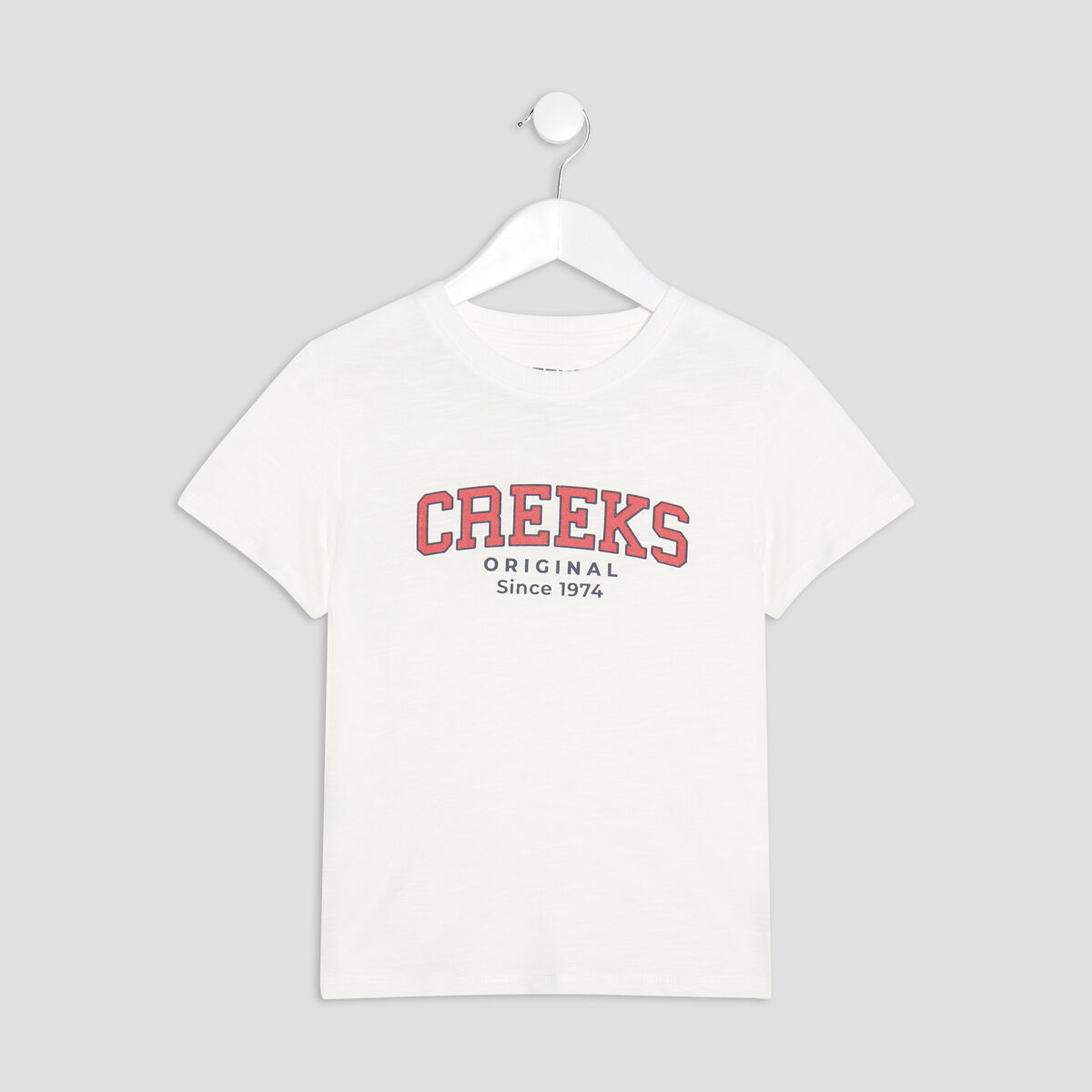 T-shirt manches courtes Creeks ivoire garçon