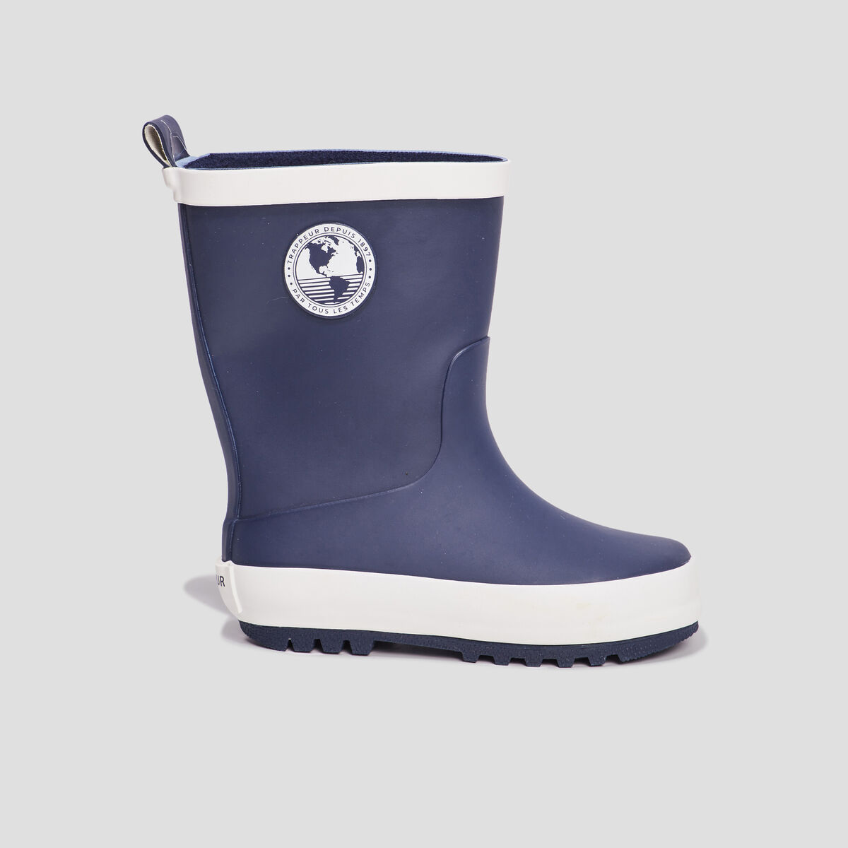 Bottes de pluie Trappeur bleu marine gar&ccedil;on